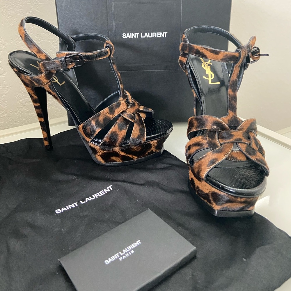 Worn 1x Saint Laurent Tribute 105 sandal